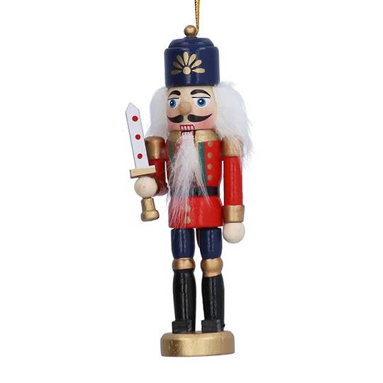 Wood Nutcracker, Red Jacket & Sword 12cm *ETA Nov